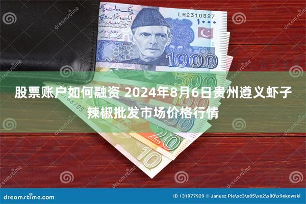 股票账户如何融资 2024年8月6日贵州遵义虾子辣椒批发市场价格行情