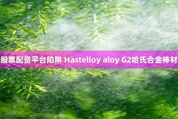 股票配资平台陷阱 Hastelloy aloy G2哈氏合金棒材